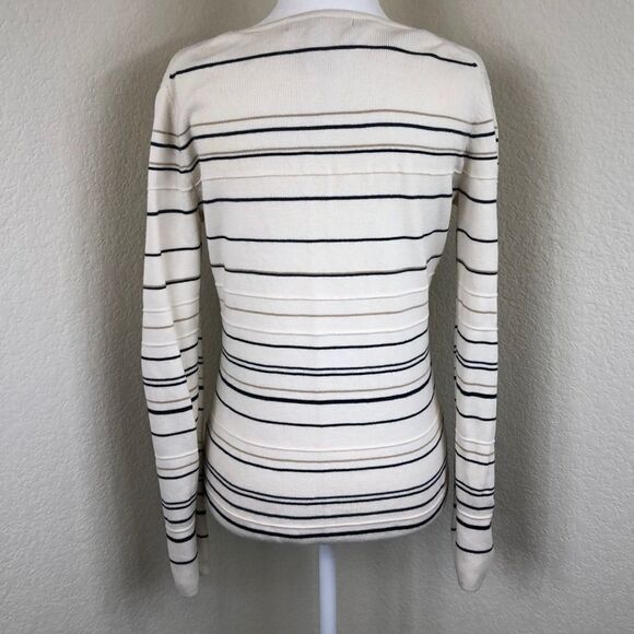 Geoffrey Beene Sport Cream V Neck Sweater Size S - Picture 4 of 5